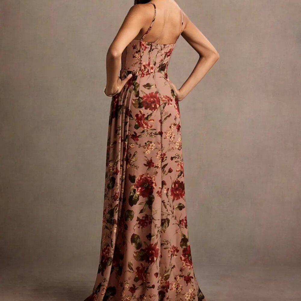 NWT! Aurra Mauve Multi Maxi Dress Sz 12 - Picture 2 of 4